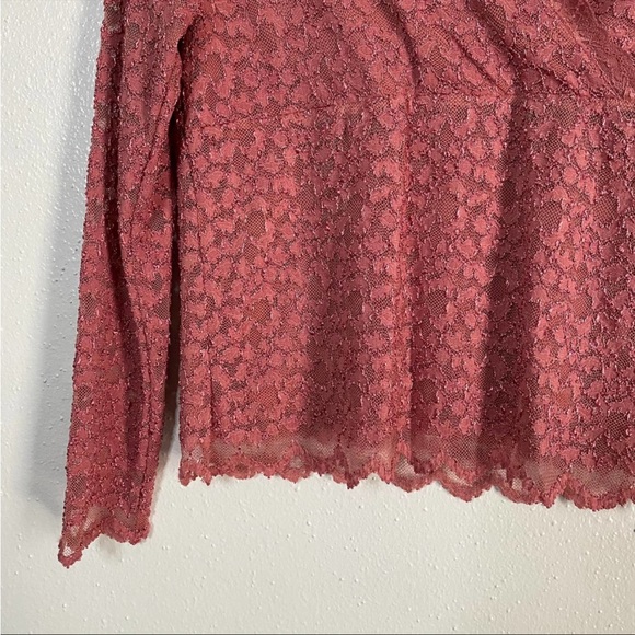 Emma Jones Lace Blouse Valentine's Boho Top Size M - Picture 5 of 7